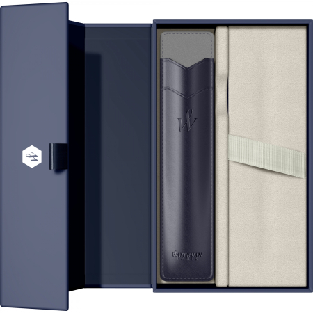 Cutie Cadou Mono cu Etui  Piele Naturala, Waterman