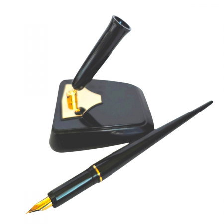 Desk Pen Stand Black, Platinum [10]