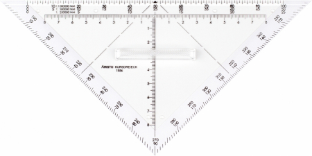 Instrumente Geometrie - Echer Navigatie 22.5 cm Black Aristo