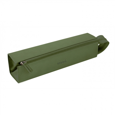Nou! - Etui Rhodiarama Zippered Hard Case Pencil Box Verde, Rhodia