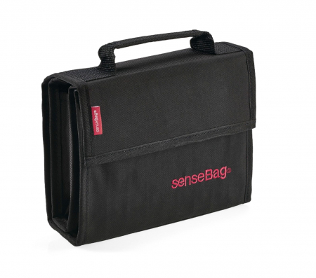Etuiuri - Etui Textil Sensebag Negru pt 36 Instrumente de Scris