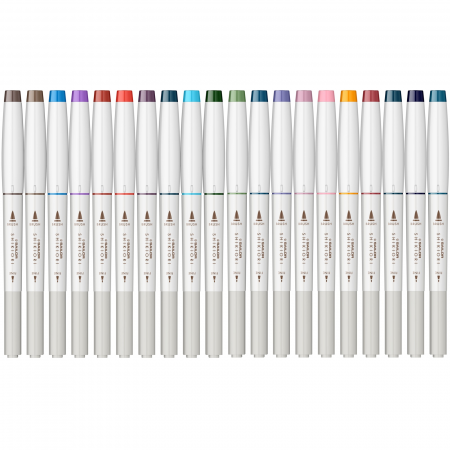 Set 20 culori Marker Shikiori Calligraphy Brushpen Twin, Sailor [3]