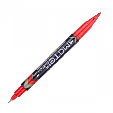 La Bucata - Marker Permanent 2 Capete F/M 05mm/1 mm Rosu Deli