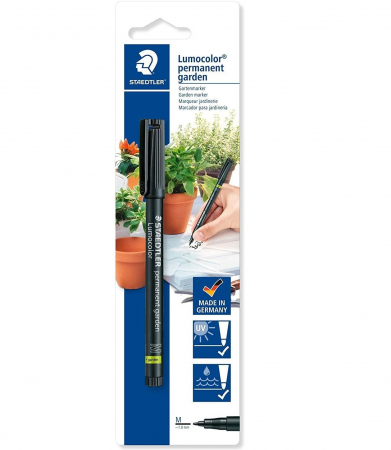 La Bucata - Marker Permanent Special pt Gradina M 1.0 mm Negru, Staedtler