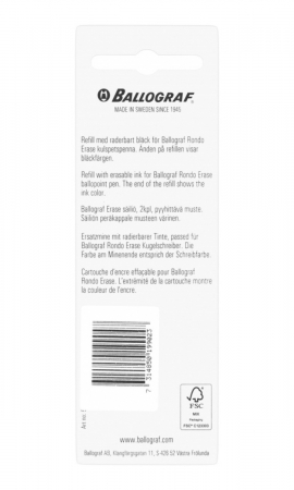 Mina Pix Rondo Eraser Black 2 buc/set, Ballograf [3]