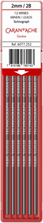 Mine Creion Mecanic - Mine creion 2 mm 2B etui 12 buc Caran d'Ache