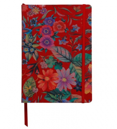 Clairefontaine - Notebook Hard cover piele, A5, 144 pagini, Red Garden Celeste, Clairefontaine
