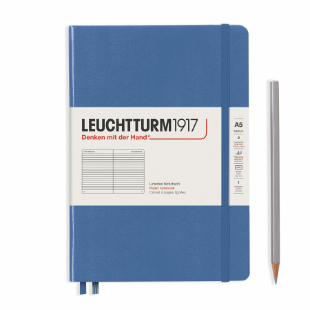 Leuchtturm1917 - Caiet A5 DR Coperta Rigida Albastru Denim Pastel, Leuchtturm1917