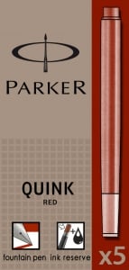 Cartuse Cerneala Parker Quink Red set 5 buc [0]