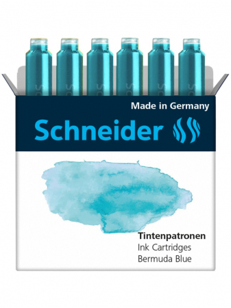 Schneider - Patroane Cerneala Schneider Pastel Bermuda Blue 6 buc/set