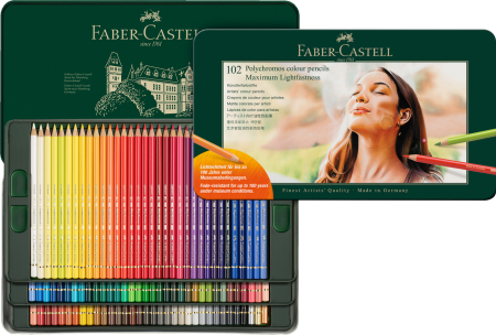 Creioane Colorate pentru Artisti - Polychromos Creioane Colorate 102 Culori, Faber-Castell