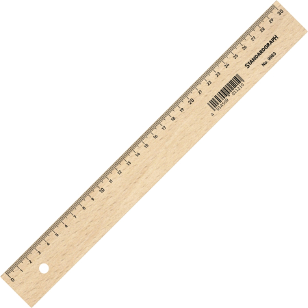 Instrumente Geometrie - Rigla Lemn 30 cm, Standardgraph