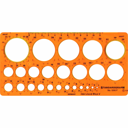Desen Tehnic & Proiectare - Sablon Cercuri 1-36 / 1.0 , Standardgraph