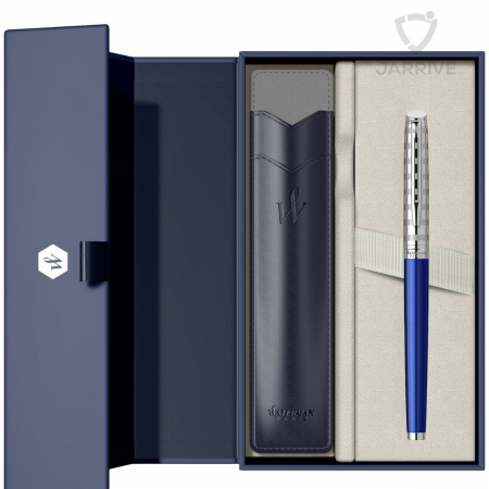 Waterman - Set Stilou Hemisphere SE French Riviera Deluxe Marine Blue PDT in cutie cu etui, Waterman