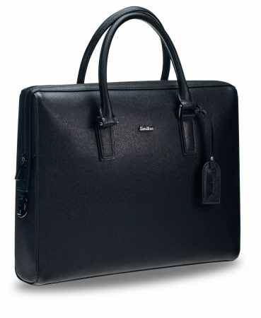 Genti - Servieta Documente & Laptop Leather Tango Black, Scrikss 