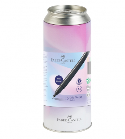 Brand - Set 15 Linere 0.4mm Promo Cutie Metal, Faber-Castell