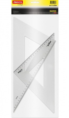 Instrumente Geometrie - Set 2 Echere 60/35cm 45/30cm College, Aristo