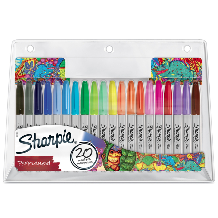 Markere permanente - Set 20 Markere Permanent Sharpie Fine Point Asortate Mix Color