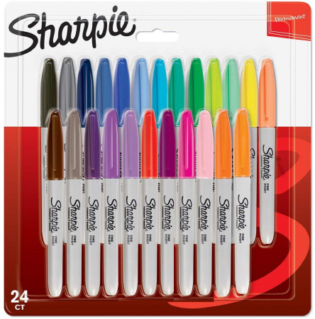 Brand - Set 24 Markere Permanent Sharpie Fine Point Asortate / Mix Color