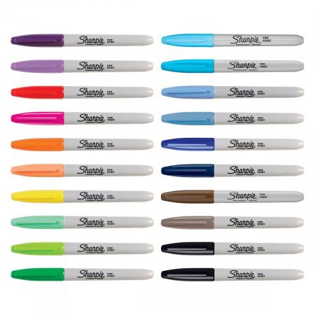Set 28 Markere Permanente Fine Point Bullet Fish Sharpie - Editie Limitata [3]