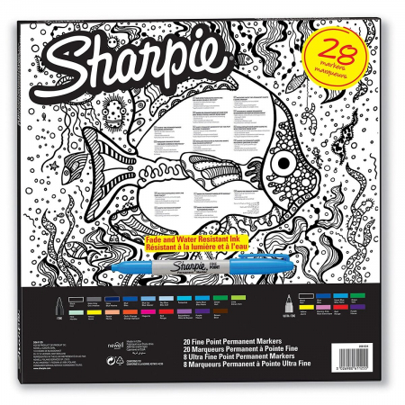 Set 28 Markere Permanente Fine Point Bullet Fish Sharpie - Editie Limitata [5]