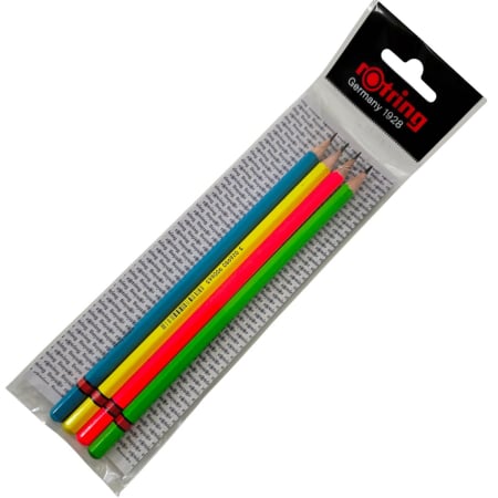 Instrumente de scris - Set 4 buc Creioane Grafit Neon HB, Rotring