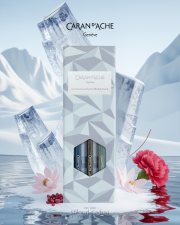 Brand - Set 3 Creioane Parfumate "Les Crayons de la Maison" Xmas25, Alpine Frost, Caran d'Ache