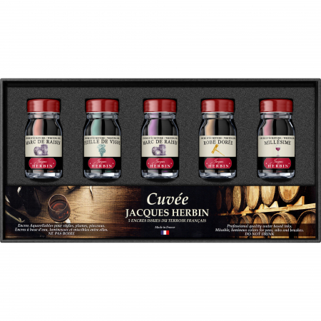 Calimari Cerneala - Set 5 Calimara 10 ml Cuvee, Jacques Herbin