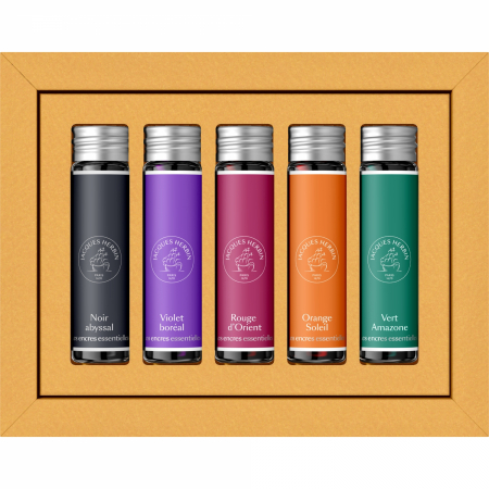 Calimari Cerneala - Set 5 Calimara 15 ml Prestige Essentielles Solaris, Jacques Herbin