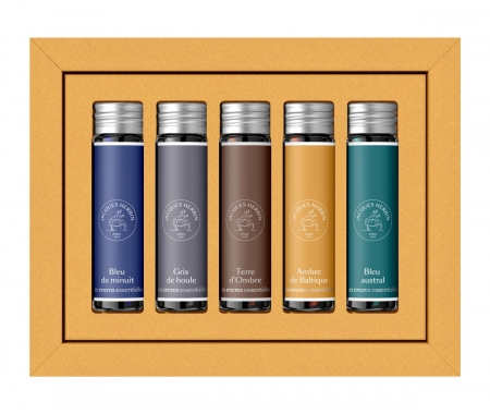 Calimari Cerneala - Set 5 Calimara 15 ml Prestige Essentielles Lunares, Jacques Herbin