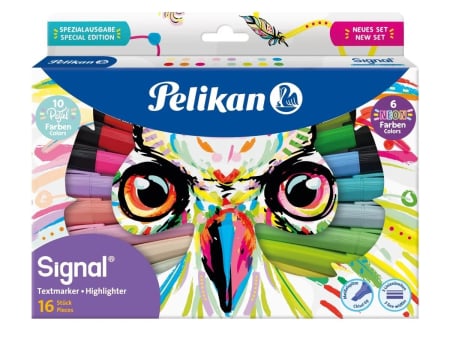 Art - Set 16 Textmarker Signal, Pelikan