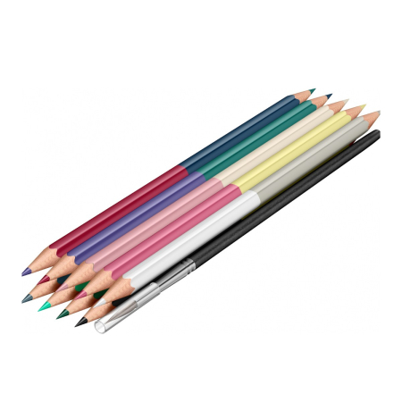 Set 9 Creioane Bicolore Acuarelabile + Pensula SE Xmas25 Alpine Frost, Caran d'Ache [2]