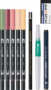 Set 9 Caligrafie Watercoloring Set Floral Tombow [2]