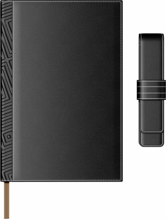 Set Agenda Piele B5 + Pouch Pen Black, Princ Leather [2]