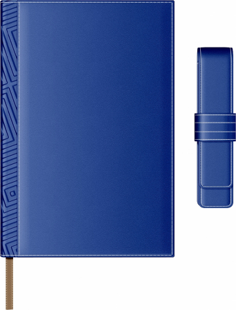 Set Agenda Piele B5 + Pouch Pen Blue, Princ Leather [8]