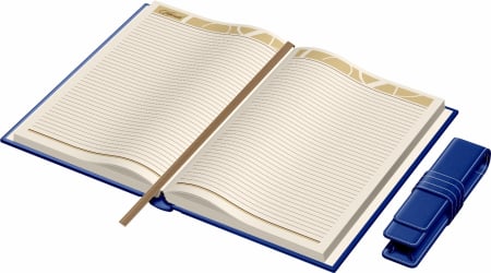 Set Agenda Piele B5 + Pouch Pen Blue, Princ Leather [5]