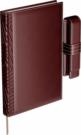 Set Agenda Piele B5 + Pouch Pen Bordeaux, Princ Leather [3]