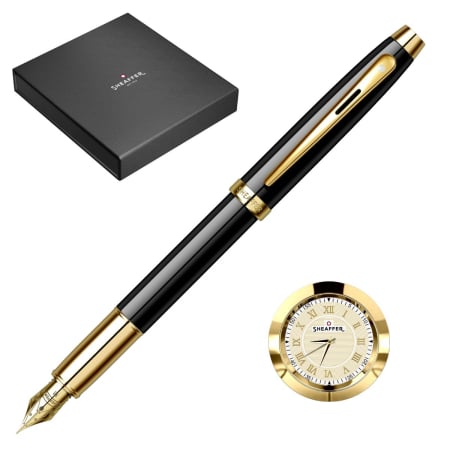 Brand - Set Cadou Sheaffer 100 Glossy Black GT Stilou & Ceas