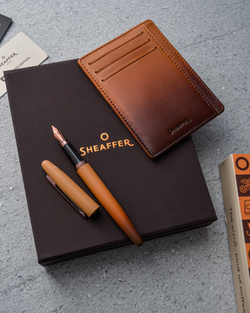 Set Cadou Sheaffer Coffee Edition – Stilou & Portcard din piele [8]