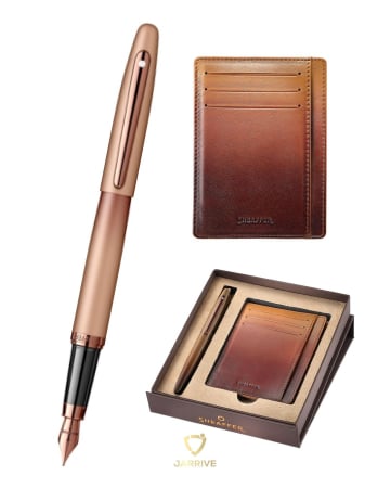 Cadouri de Craciun - Set Cadou Sheaffer Coffee Edition – Stilou & Portcard din piele