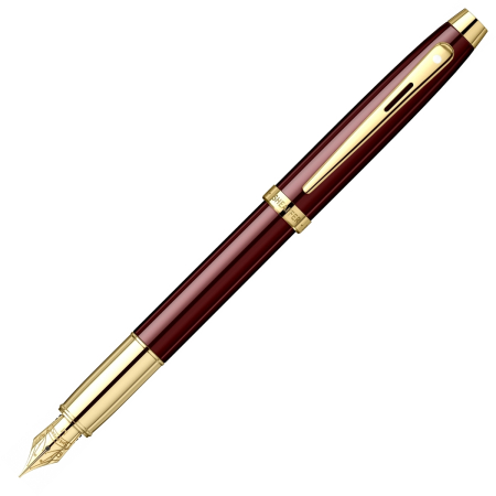 Set Cadou Sheaffer 100 Glossy Coffee Brown GT Stilou & Ceas [2]