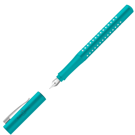 Set Cadou Stilou Grip Sparkle Turcoaz Ocean Metalic, Faber-Castell [1]