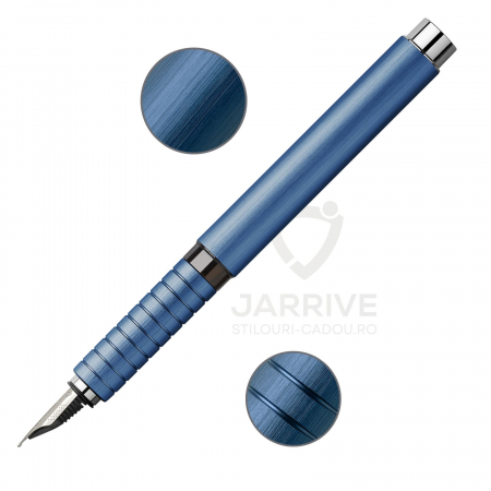 Set Cadou Stilou + Pix Essentio Aluminium Blue, Faber-Castell [3]