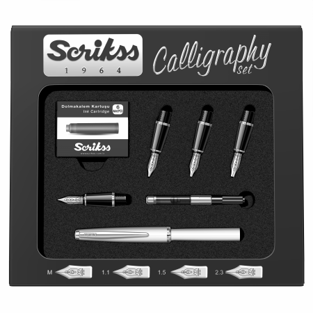Rapid Panorama Accusation Set Caligrafie Scrikss Calligraphic Pen Set White CT