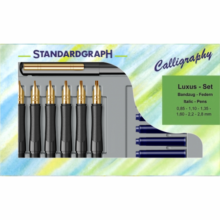 Penite - Set Calligraphy Pen Luxus 0.85 - 1.1 - 1.35 - 1.6 - 2.2 - 2.8, Standardgraph