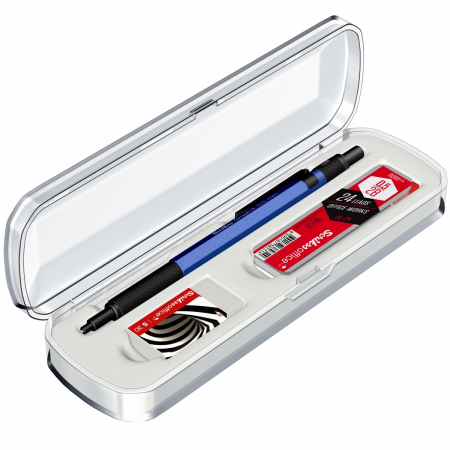 Creioane Mecanice Desen - Set Creion Mecanic 0.5 Graph-X Blue CT Scrikss
