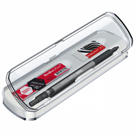 Creioane Mecanice Desen - Set Creion Mecanic 0.7 Graph-X Satin Grey BT SCRIKSS
