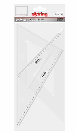 Instrumente Geometrie - Set Echere 45/32CM 30/60 37CM, Rotring