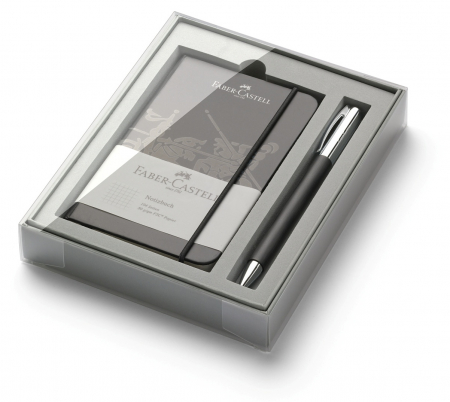Seturi Faber-Castell - Set Pix Ambition Precious Resin Negru + Agenda, Faber-Castell