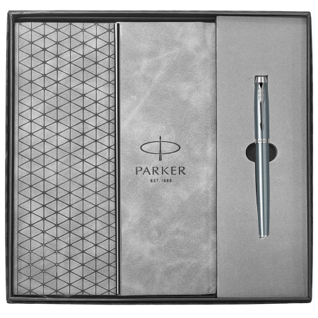 IM Royal - Set Stilou Parker IM Royal Light Blue Grey CT in Caseta mapa tip plic